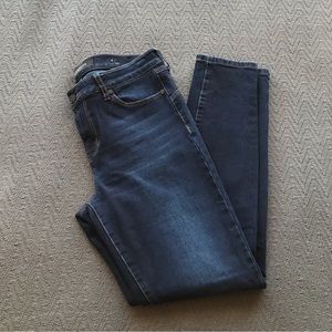 Liverpool Los Angeles Denim The Hugger Ankle 4 / 27 Blackout Blue Dark Wash Jean